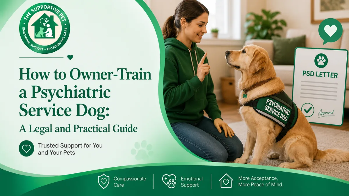 How to Owner-Train a Psychiatric Service Dog: A Legal and Practical Guide